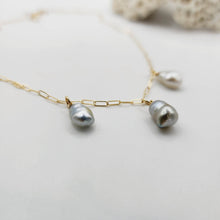 Load image into Gallery viewer, READY TO SHIP Civa Fiji Keshi Saltwater Pearl Necklace - 14k Gold Fill FJD$