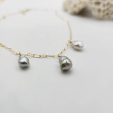 Load image into Gallery viewer, READY TO SHIP Civa Fiji Keshi Saltwater Pearl Necklace - 14k Gold Fill FJD$
