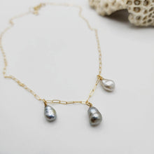 Load image into Gallery viewer, READY TO SHIP Civa Fiji Keshi Saltwater Pearl Necklace - 14k Gold Fill FJD$