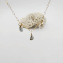 Load image into Gallery viewer, READY TO SHIP Civa Fiji Keshi Saltwater Pearl Necklace - 14k Gold Fill FJD$