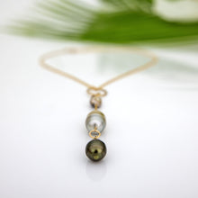 Load image into Gallery viewer, CONTACT US TO RECREATE THIS SOLD OUT STYLE Civa Fiji Saltwater Pearl Trio Lariat Y-Necklace - 14k Gold Fill FJD$