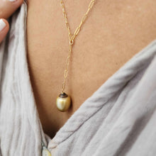Load image into Gallery viewer, CONTACT US TO RECREATE THIS SOLD OUT STYLE Civa Fiji Saltwater Pearl Lariat Y-Necklace - 14k Gold Fill FJD$
