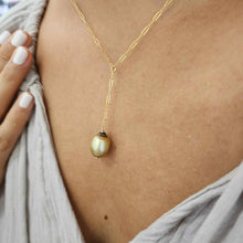Load image into Gallery viewer, CONTACT US TO RECREATE THIS SOLD OUT STYLE Civa Fiji Saltwater Pearl Lariat Y-Necklace - 14k Gold Fill FJD$
