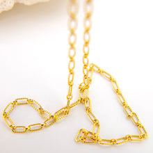 Load image into Gallery viewer, READY TO SHIP Textured Paperclip Chain - 14k Gold Fill FJD$