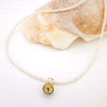 Load image into Gallery viewer, READY TO SHIP Freshwater Pearl Necklace with Civa Fiji Pearl Pendant - 14k Gold Fill FJD$