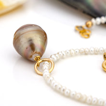 Load image into Gallery viewer, READY TO SHIP Freshwater Pearl Necklace with Civa Fiji Pearl Pendant - 14k Gold Fill FJD$