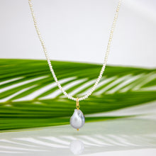 Load image into Gallery viewer, READY TO SHIP Freshwater Pearl Necklace with Civa Fiji Pearl Pendant - 14k Gold Fill FJD$