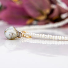 Load image into Gallery viewer, READY TO SHIP Freshwater Pearl Necklace with Civa Fiji Pearl Pendant - 14k Gold Fill FJD$