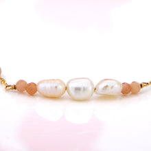 Load image into Gallery viewer, READY TO SHIP Freshwater Pearl & Faceted Glass Beads Necklace in 14k Gold Fill - FJD$