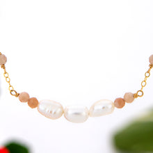 Load image into Gallery viewer, READY TO SHIP Freshwater Pearl & Faceted Glass Beads Necklace in 14k Gold Fill - FJD$