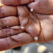 Load image into Gallery viewer, READY TO SHIP Faceted Glass Bead & Freshwater Pearl Necklace - 925 Sterling Silver FJD$