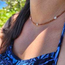 Load image into Gallery viewer, READY TO SHIP Faceted Glass Bead & Freshwater Pearl Necklace - 925 Sterling Silver FJD$