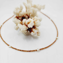 Load image into Gallery viewer, READY TO SHIP Faceted Glass Bead & Freshwater Pearl Necklace - 925 Sterling Silver FJD$