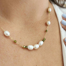 Load image into Gallery viewer, CONTACT US TO RECREATE THIS SOLD OUT STYLE Freshwater Pearl & Faceted Glass Beads Necklace in 14k Gold Fill - FJD$