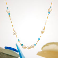 Load image into Gallery viewer, CONTACT US TO RECREATE THIS SOLD OUT STYLE Freshwater Pearl & Faceted Glass Beads Necklace in 14k Gold Fill - FJD$