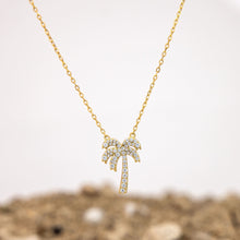 Load image into Gallery viewer, READY TO SHIP Palm Tree Necklace with Cz Stone Detail - 18k Gold Vermeil FJD$