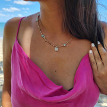 Load image into Gallery viewer, READY TO SHIP Shell, Quartz & Faceted Glass Bead Necklace - 14k Gold Fill FJD$