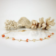 Load image into Gallery viewer, READY TO SHIP Pink & White Coral Necklace - 14k Gold Fill FJD$