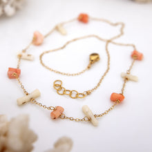 Load image into Gallery viewer, READY TO SHIP Pink & White Coral Necklace - 14k Gold Fill FJD$