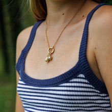 Load image into Gallery viewer, READY TO SHIP Civa Fiji Pearl Necklace with Pineapple Charm - Gold Plated over Stainless Steel FJD$