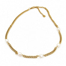 Load image into Gallery viewer, Freshwater Pearl Necklace - Gold Plated over Stainless Steel FJD$