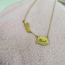 Load image into Gallery viewer, Fiji Map Necklace - Gold Plated over Stainless Steel FJD$