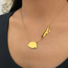 Load image into Gallery viewer, Fiji Map Necklace - Gold Plated over Stainless Steel FJD$