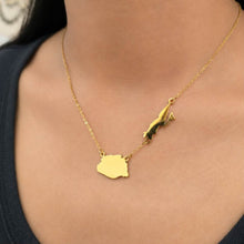 Load image into Gallery viewer, Fiji Map Necklace - Gold Plated over Stainless Steel FJD$