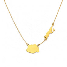 Load image into Gallery viewer, Fiji Map Necklace - Gold Plated over Stainless Steel FJD$