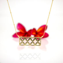 Load image into Gallery viewer, READY TO SHIP Frangipani Bua Bar Necklace - 18k Gold Vermeil FJD$
