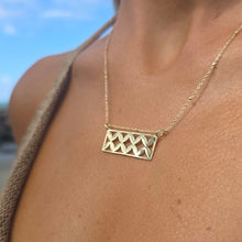 Load image into Gallery viewer, Frangipani Bua Bar Necklace - 18k Gold Vermeil FJD$
