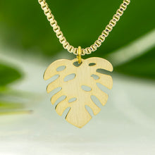 Load image into Gallery viewer, READY TO SHIP Monstera Necklace - 18k Gold Vermeil FJD$