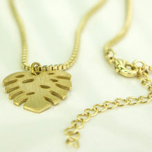 Load image into Gallery viewer, READY TO SHIP Monstera Necklace - 18k Gold Vermeil FJD$