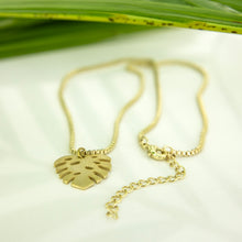 Load image into Gallery viewer, READY TO SHIP Monstera Necklace - 18k Gold Vermeil FJD$