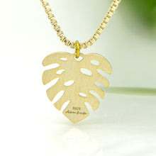 Load image into Gallery viewer, READY TO SHIP Monstera Necklace - 18k Gold Vermeil FJD$