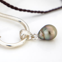 Load image into Gallery viewer, READY TO SHIP Civa Fiji Pearl Fish Hook Necklace - Nylon & 925 Sterling Silver FJD$