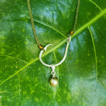 Load image into Gallery viewer, CONTACT US TO RECREATE THIS SOLD OUT STYLE Civa Fiji Pearl Fish Hook Necklace - Nylon & 925 Sterling Silver FJD$