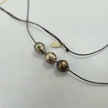 Load image into Gallery viewer, READY TO SHIP Civa Fiji Saltwater Pearl Trio Unisex Necklace - Nylon FJD$