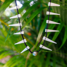 Load image into Gallery viewer, READY TO SHIP Civa Fiji Pearl & Mother of Pearl Necklace - Nylon & 925 Sterling Silver FJD$