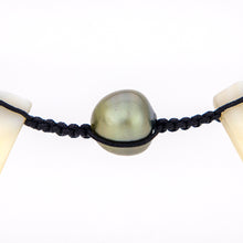 Load image into Gallery viewer, READY TO SHIP Civa Fiji Pearl & Mother of Pearl Necklace - Nylon & Faux Suede FJD$