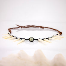 Load image into Gallery viewer, READY TO SHIP Civa Fiji Pearl & Mother of Pearl Necklace - Nylon & Faux Suede FJD$