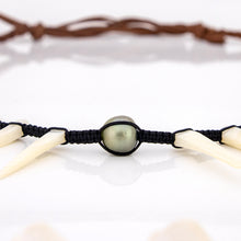 Load image into Gallery viewer, READY TO SHIP Civa Fiji Pearl & Mother of Pearl Necklace - Nylon & Faux Suede FJD$