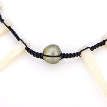 Load image into Gallery viewer, READY TO SHIP Civa Fiji Pearl & Mother of Pearl Necklace - Nylon & Faux Suede FJD$