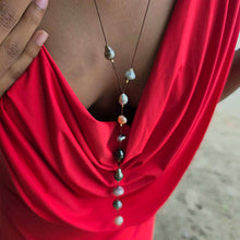 Load image into Gallery viewer, READY TO SHIP Civa Fiji & Freshwater Pearl Lariat Necklace - Nylon FJD$