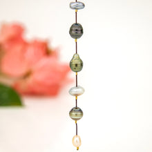 Load image into Gallery viewer, READY TO SHIP Civa Fiji & Freshwater Pearl Lariat Necklace - Nylon FJD$