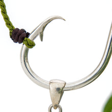 Load image into Gallery viewer, WHOLESALE Civa Fiji Pearl Fish Hook Necklace - Nylon & 925 Sterling Silver FJD$