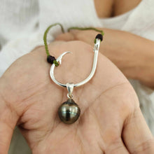 Load image into Gallery viewer, WHOLESALE Civa Fiji Pearl Fish Hook Necklace - Nylon & 925 Sterling Silver FJD$