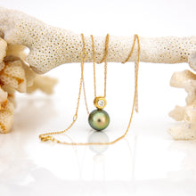 Load image into Gallery viewer, CONTACT US TO RECREATE THIS SOLD OUT STYLE Civa Fiji Pearl Necklace with Diamond Set Pendant - 14k Solid Gold FJD$