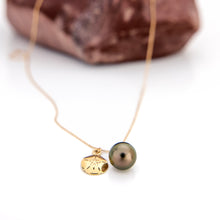 Load image into Gallery viewer, CONTACT US TO RECREATE THIS SOLD OUT STYLE Civa Fiji Pearl Necklace with Sand Dollar Charm - 14k Solid Gold FJD$