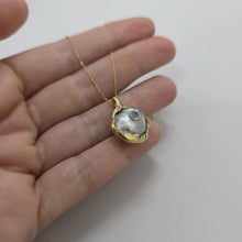 Load image into Gallery viewer, READY TO SHIP Civa Fiji Keshi Pearl & Aquamarine Necklace - 14k Solid Gold FJD$